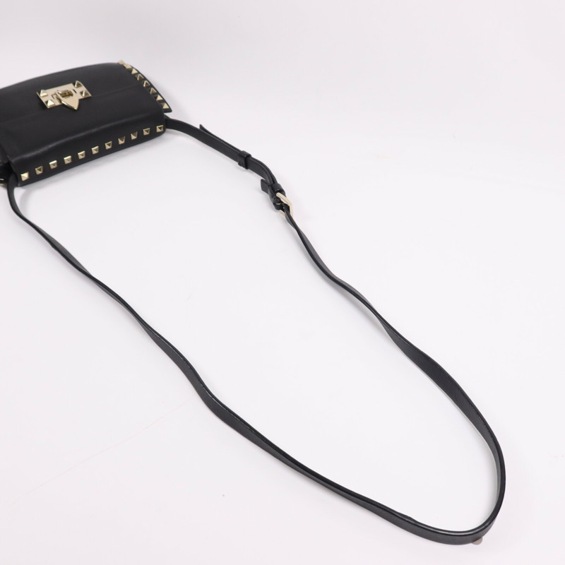 Valentino 牛皮皮革Shoulder Bag金扣肩背袋-4