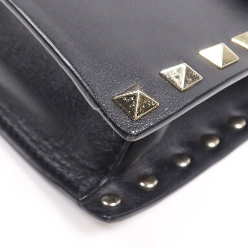 Valentino 牛皮皮革Shoulder Bag金扣肩背袋-5