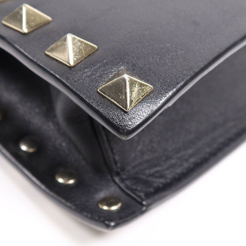 Valentino 牛皮皮革Shoulder Bag金扣肩背袋-6