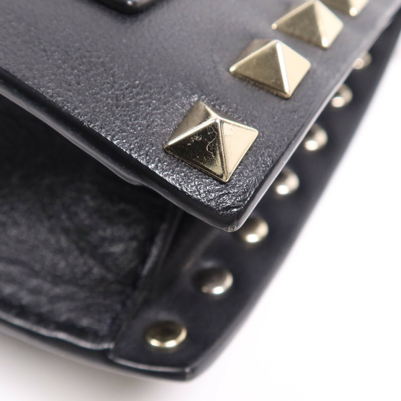 Valentino 牛皮皮革Shoulder Bag金扣肩背袋-7