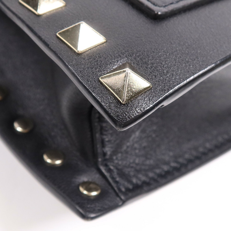 Valentino 牛皮皮革Shoulder Bag金扣肩背袋-8