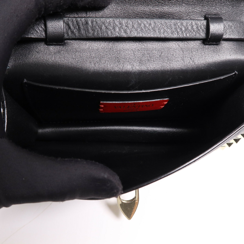 Valentino 牛皮皮革Shoulder Bag金扣肩背袋-9