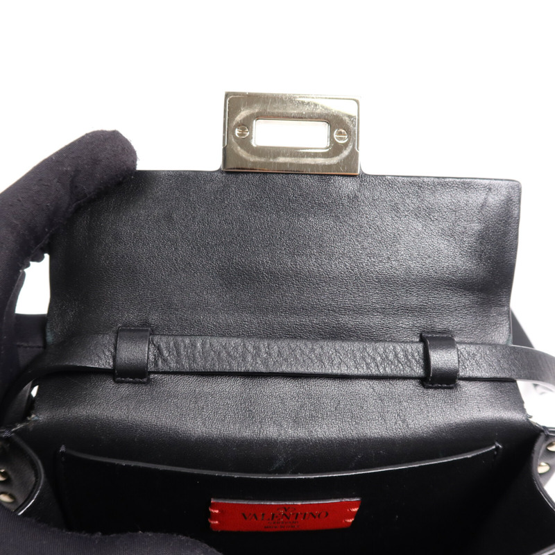 Valentino 牛皮皮革Shoulder Bag金扣肩背袋-10