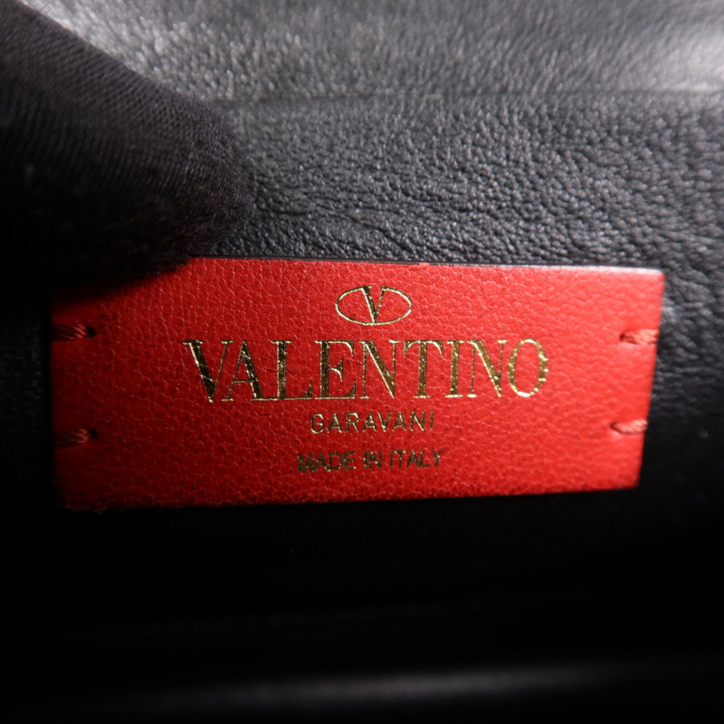 Valentino 牛皮皮革Shoulder Bag金扣肩背袋-11