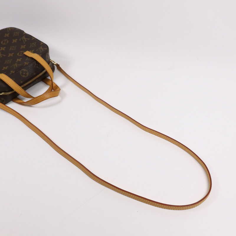 LOUIS VUITTON Monogram Spontini金扣手挽肩背兩用袋棕色-8