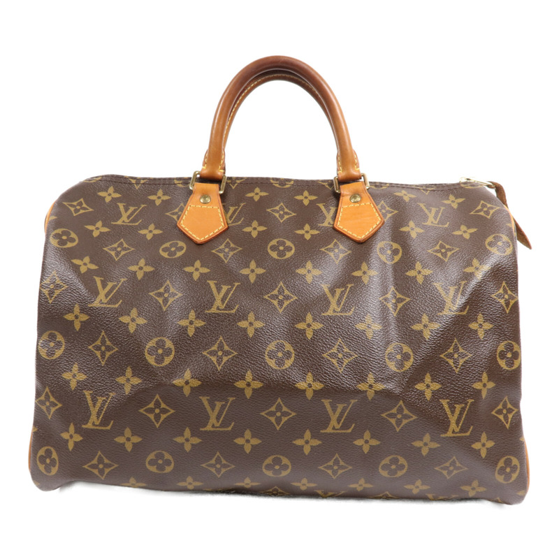 LOUIS VUITTON Monogram Speedy 35金扣手挽袋-0