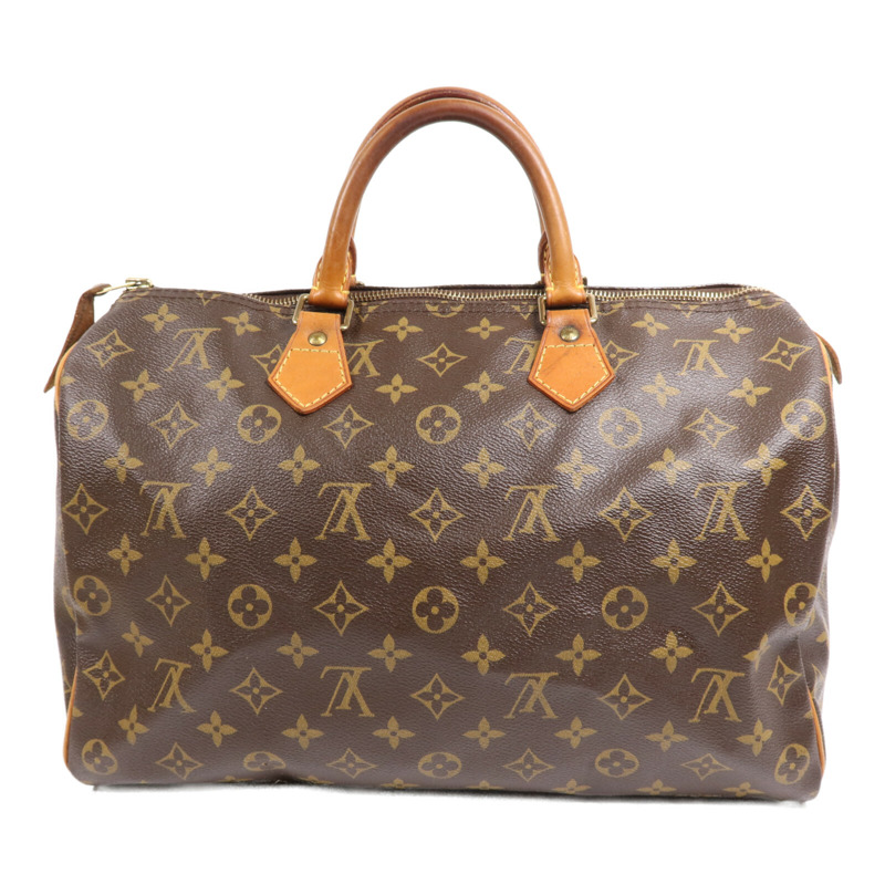 LOUIS VUITTON Monogram Speedy 35金扣手挽袋-1