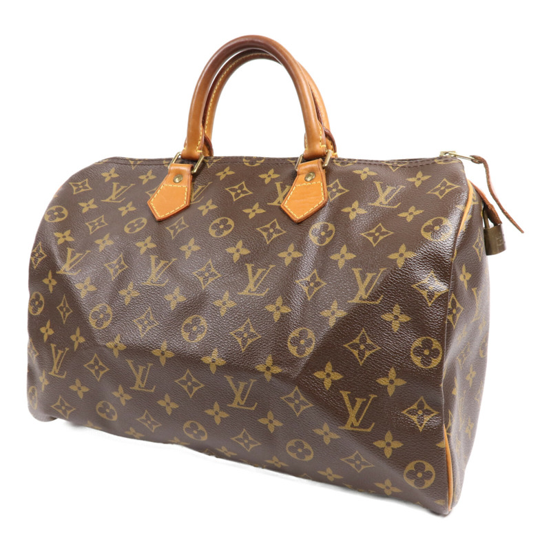 LOUIS VUITTON Monogram Speedy 35金扣手挽袋-2