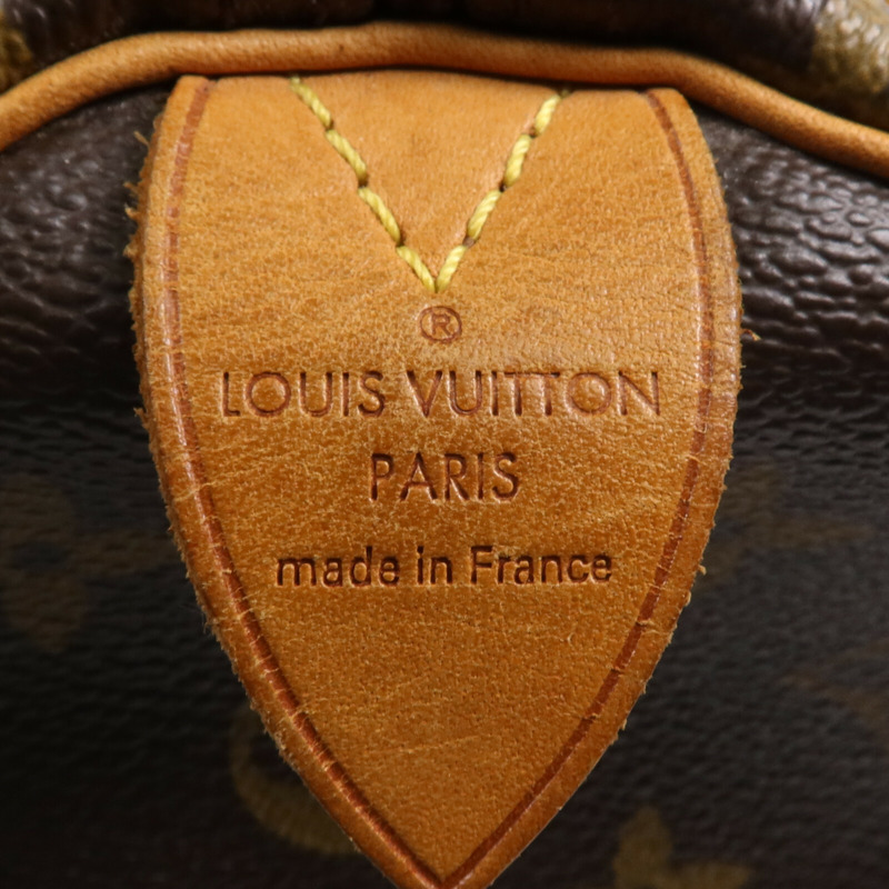 LOUIS VUITTON Monogram Speedy 35金扣手挽袋-6