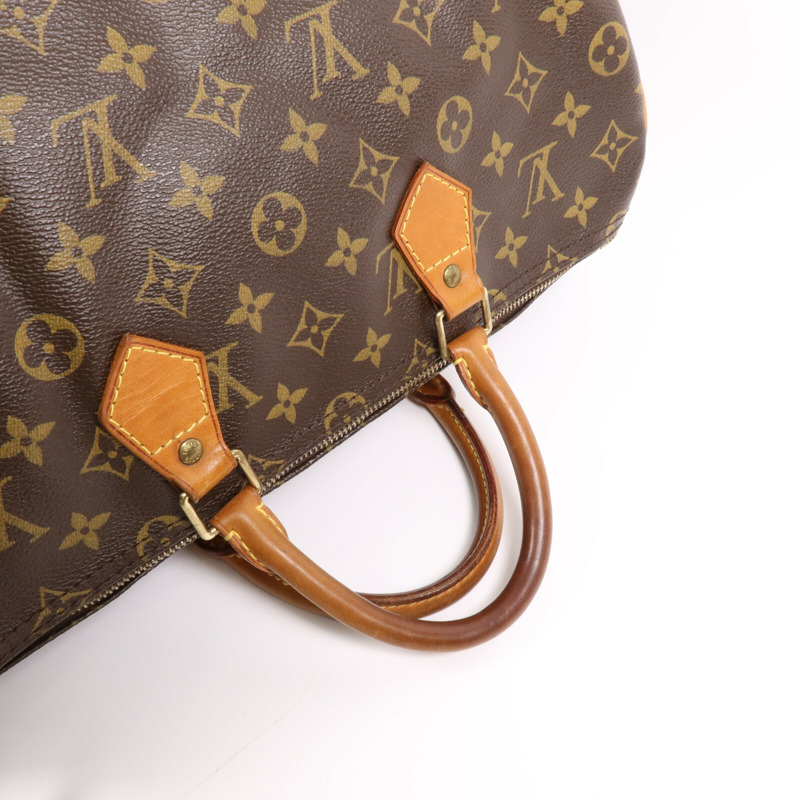 LOUIS VUITTON Monogram Speedy 35金扣手挽袋-7