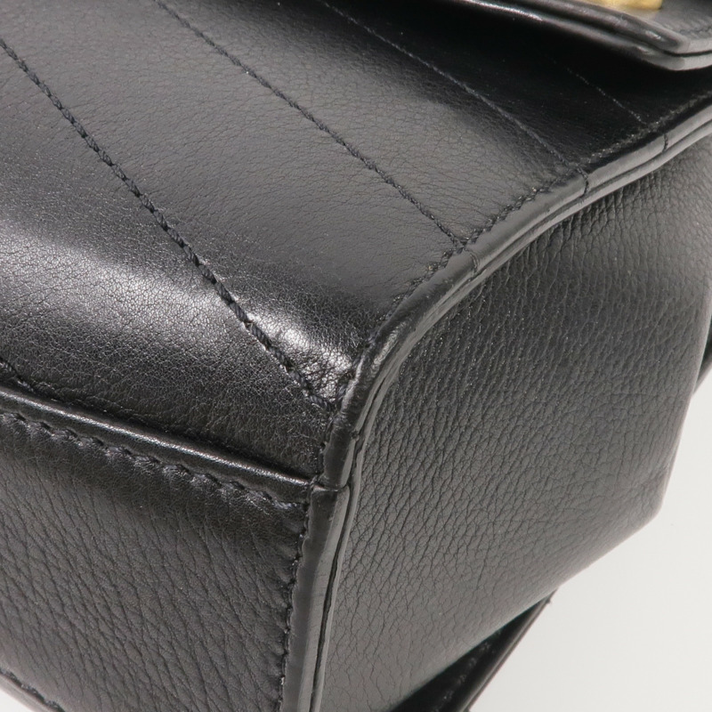 CHANEL 牛皮皮革Chain Shoulder Bag金扣鏈帶肩背袋-5