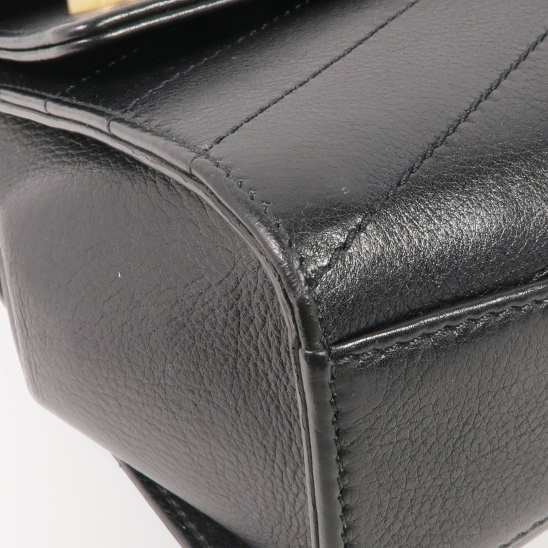 CHANEL 牛皮皮革Chain Shoulder Bag金扣鏈帶肩背袋-6