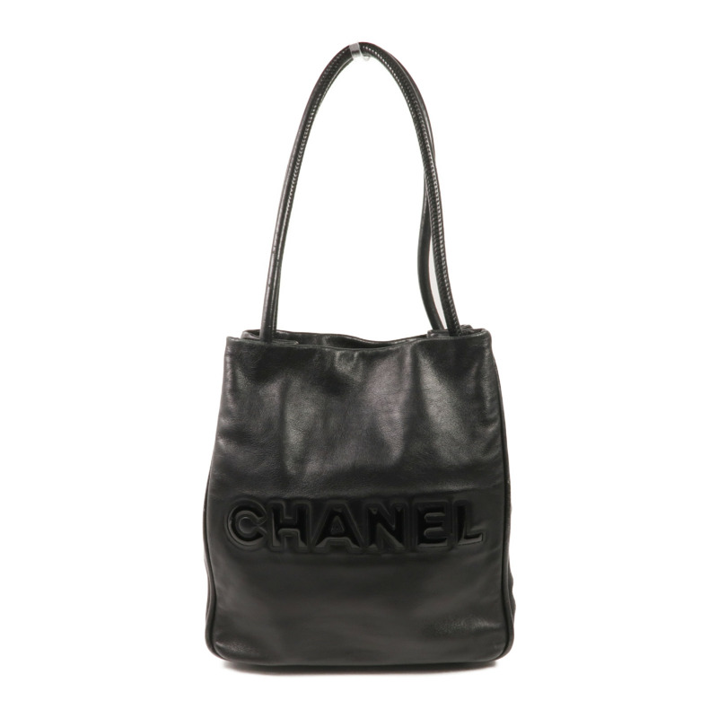 CHANEL 牛皮皮革Shoulder Bag銀扣肩背袋-0