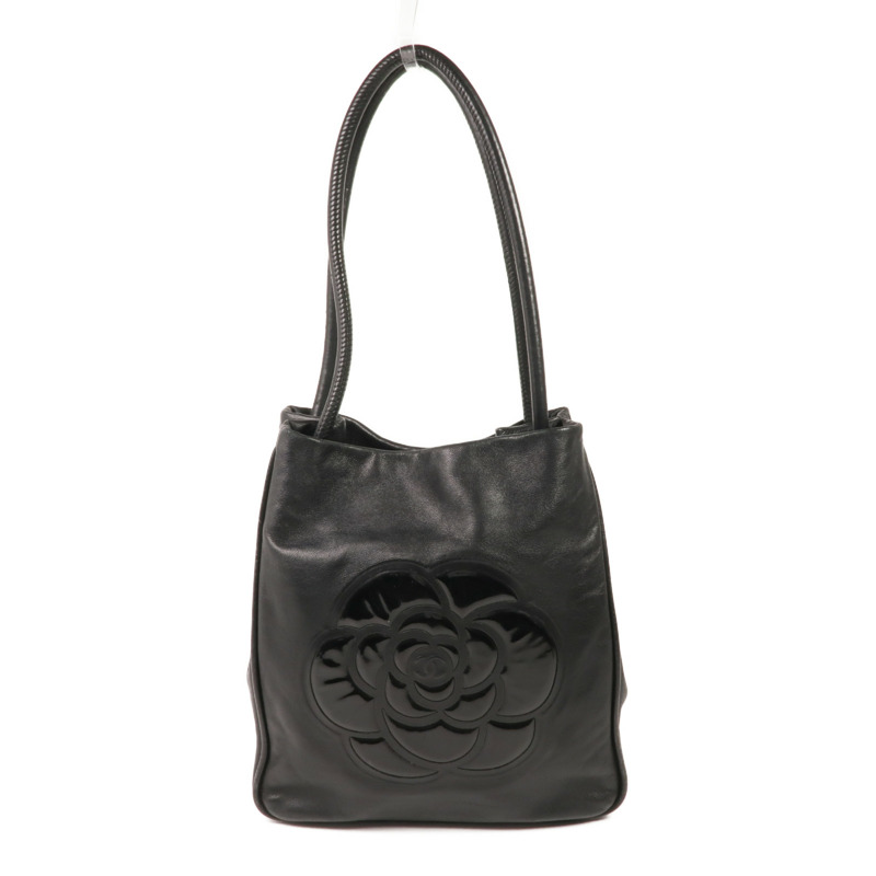 CHANEL 牛皮皮革Shoulder Bag銀扣肩背袋-1