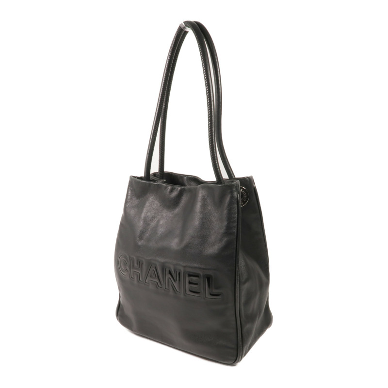 CHANEL 牛皮皮革Shoulder Bag銀扣肩背袋-2