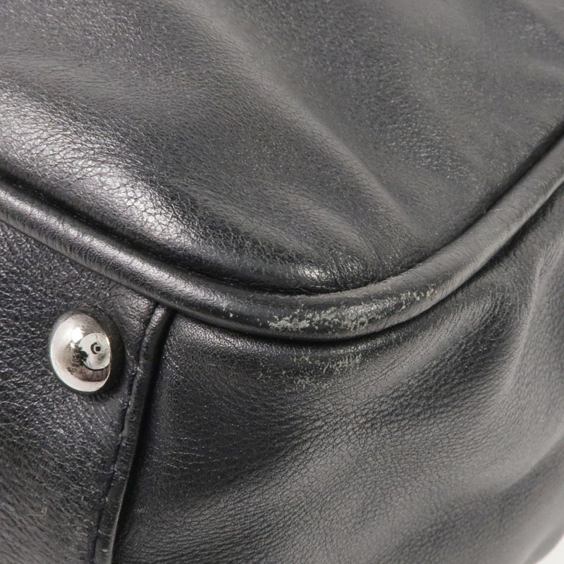 CHANEL 牛皮皮革Shoulder Bag銀扣肩背袋-5