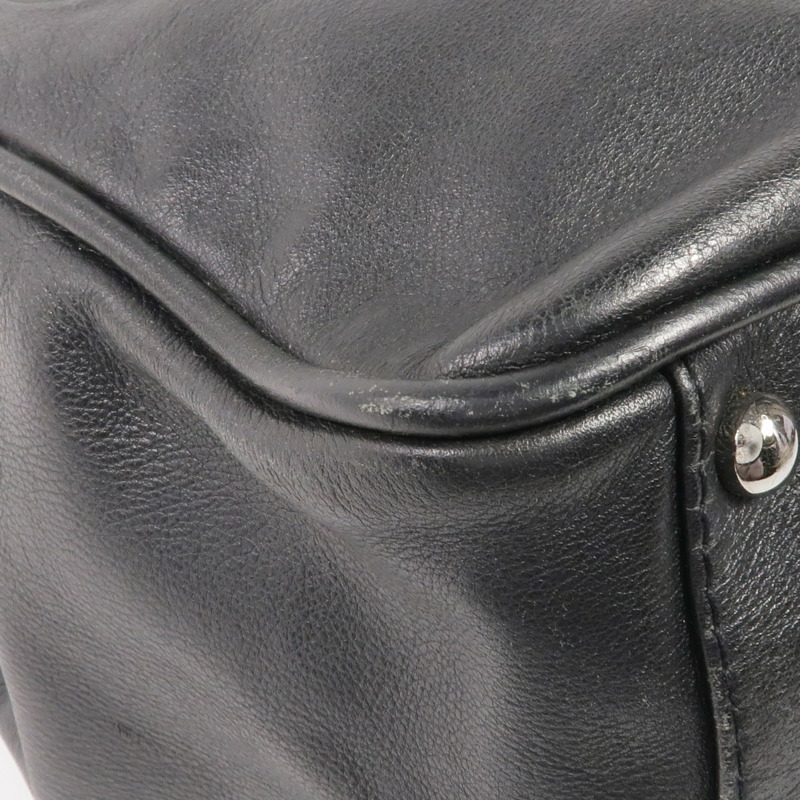 CHANEL 牛皮皮革Shoulder Bag銀扣肩背袋-6