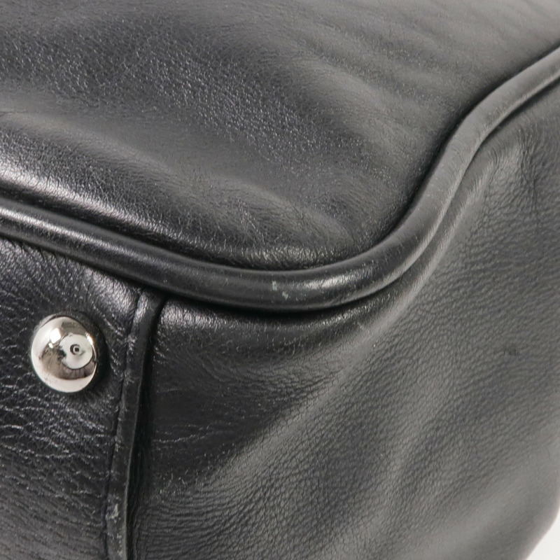 CHANEL 牛皮皮革Shoulder Bag銀扣肩背袋-7