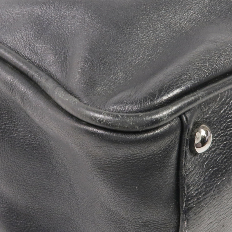 CHANEL 牛皮皮革Shoulder Bag銀扣肩背袋-8