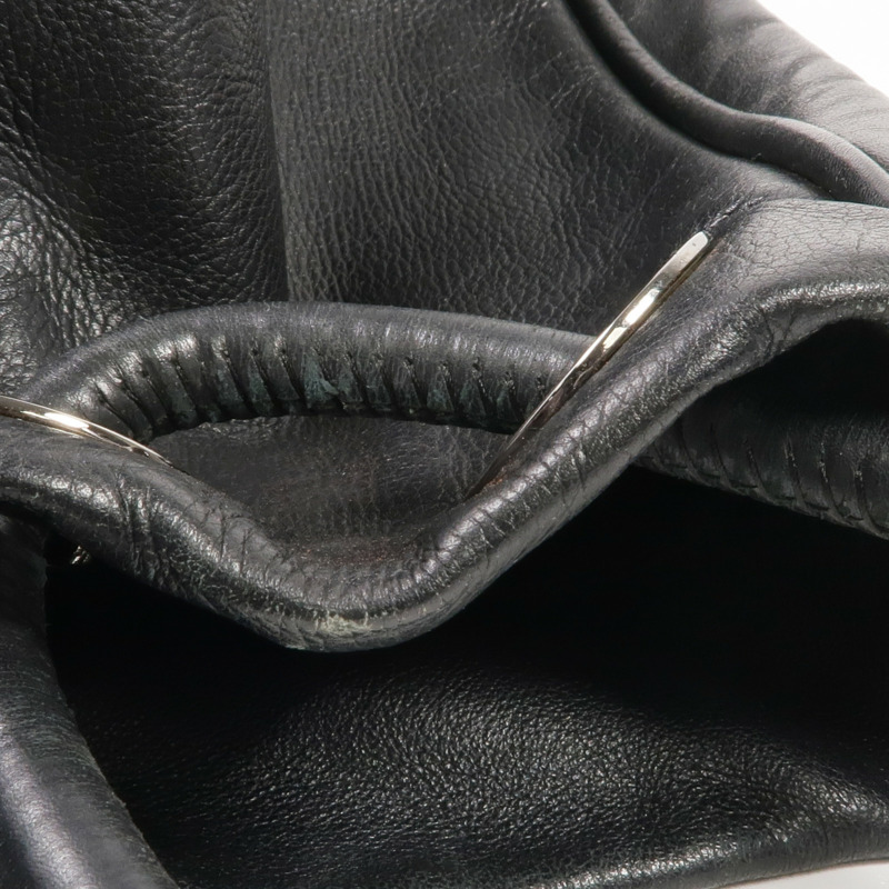 CHANEL 牛皮皮革Shoulder Bag銀扣肩背袋-14