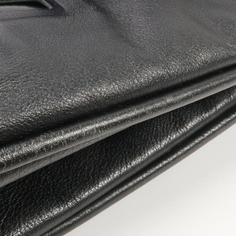 CHANEL 牛皮皮革Shoulder Bag銀扣肩背袋-16