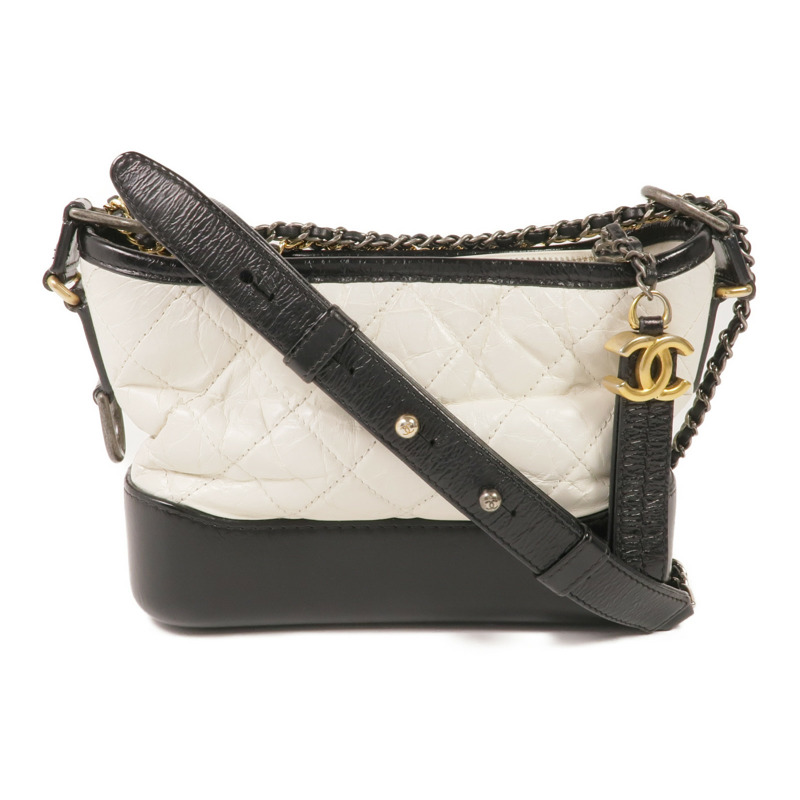 CHANEL 牛皮皮革Gabrielle Small鏈帶肩背袋-0