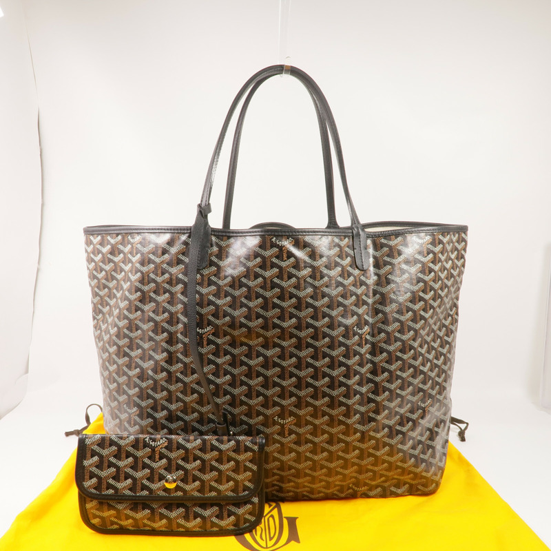 GOYARD 塗層帆布Saint Louis GM銀扣手挽袋-14