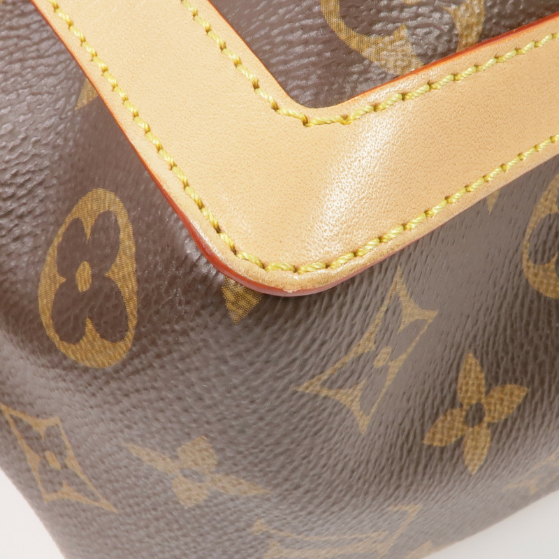 LOUIS VUITTON Monogram Dauphine Soft GM金扣手挽肩背兩用袋棕色-10
