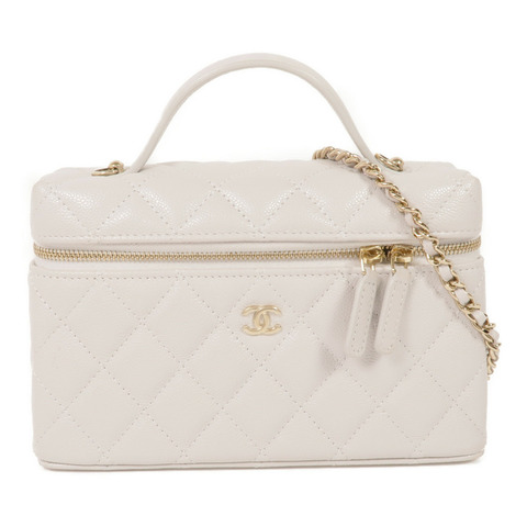 CHANEL 牛皮皮革25C Vanity Bag金扣手挽肩背兩用袋