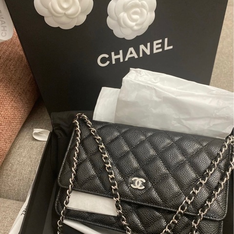 Chanel 經典WOC 荔枝皮 香檳金