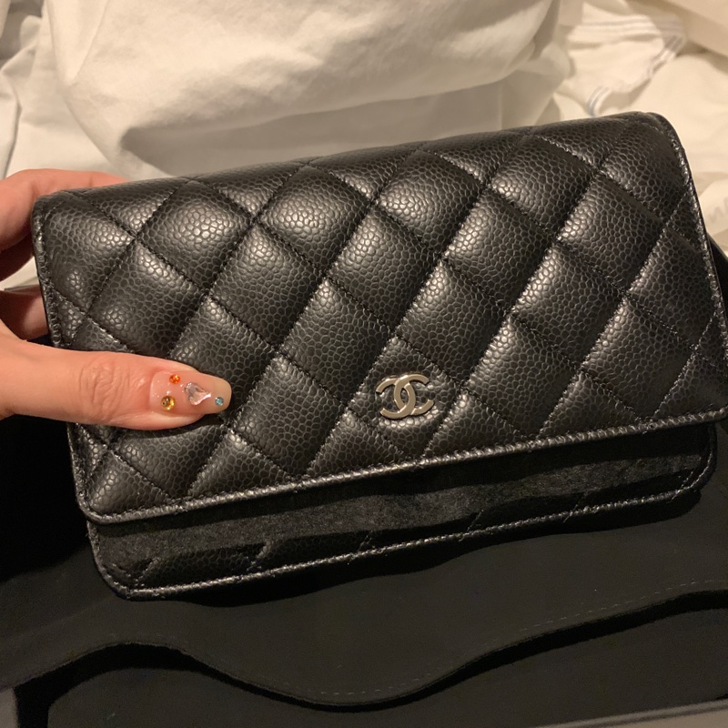 Chanel 經典WOC 荔枝皮 香檳金-1