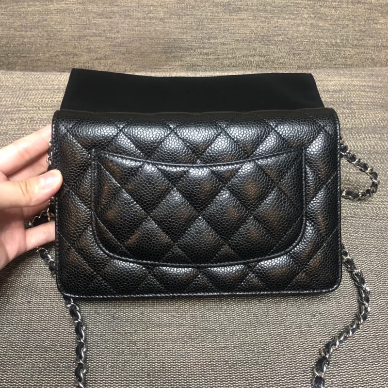 Chanel 經典WOC 荔枝皮 香檳金-2