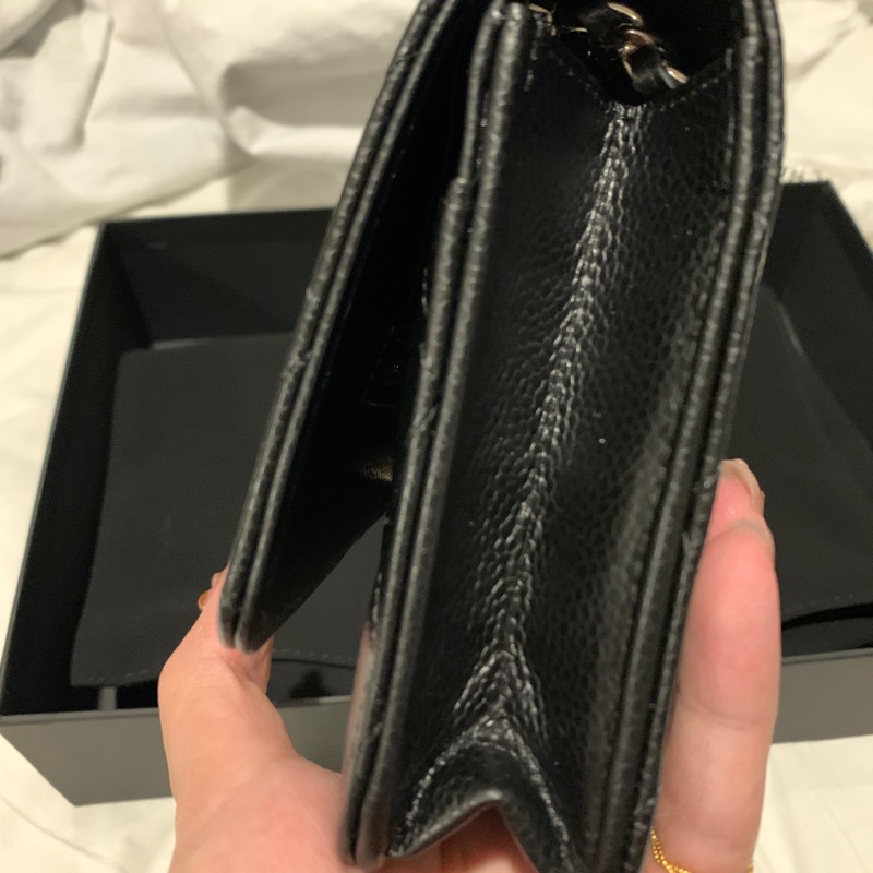 Chanel 經典WOC 荔枝皮 香檳金-6