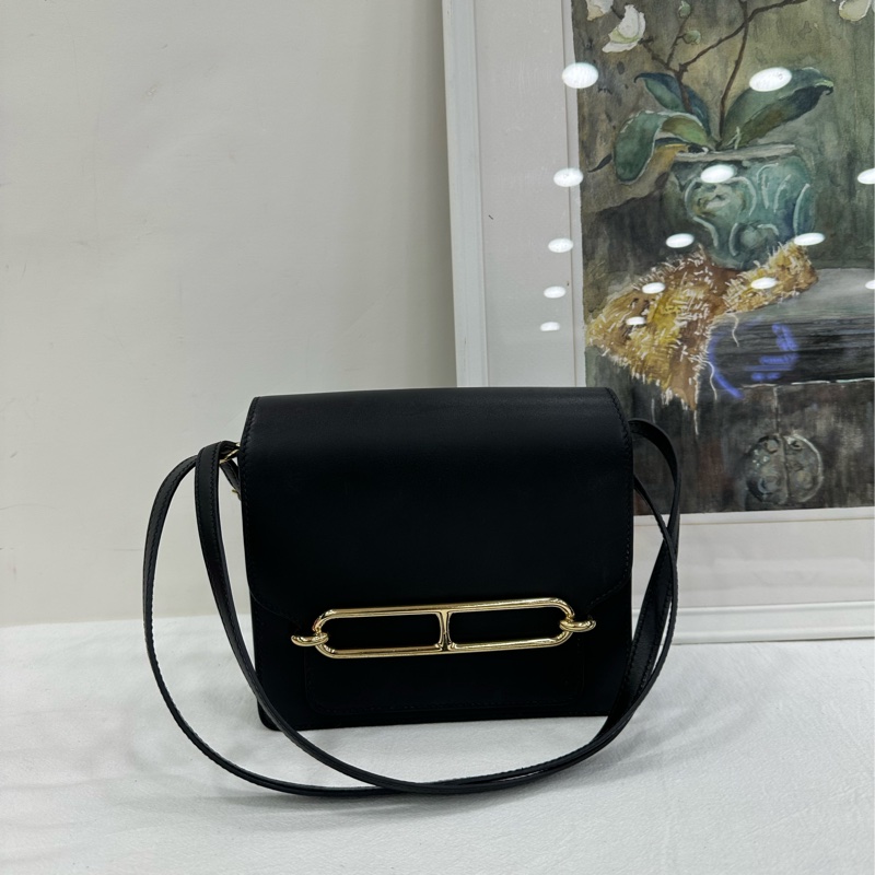 Hermes 愛馬仕 Roulis 19 mini 豬鼻子包 黑金扣 Z刻 有購證-1