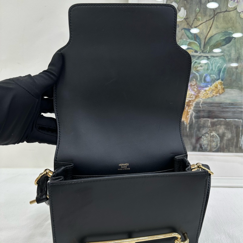Hermes 愛馬仕 Roulis 19 mini 豬鼻子包 黑金扣 Z刻 有購證-7