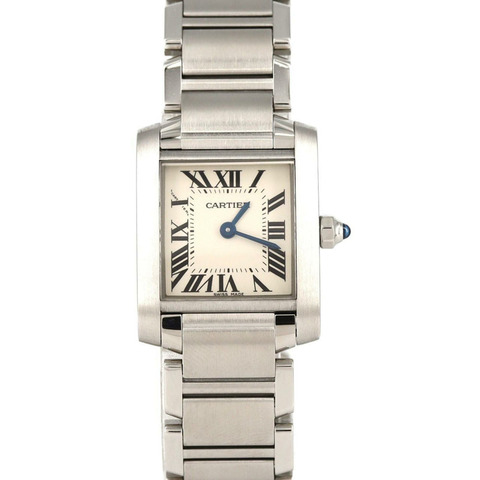 卡地亞 Tank Française SM W51008Q3 不鏽鋼石英錶