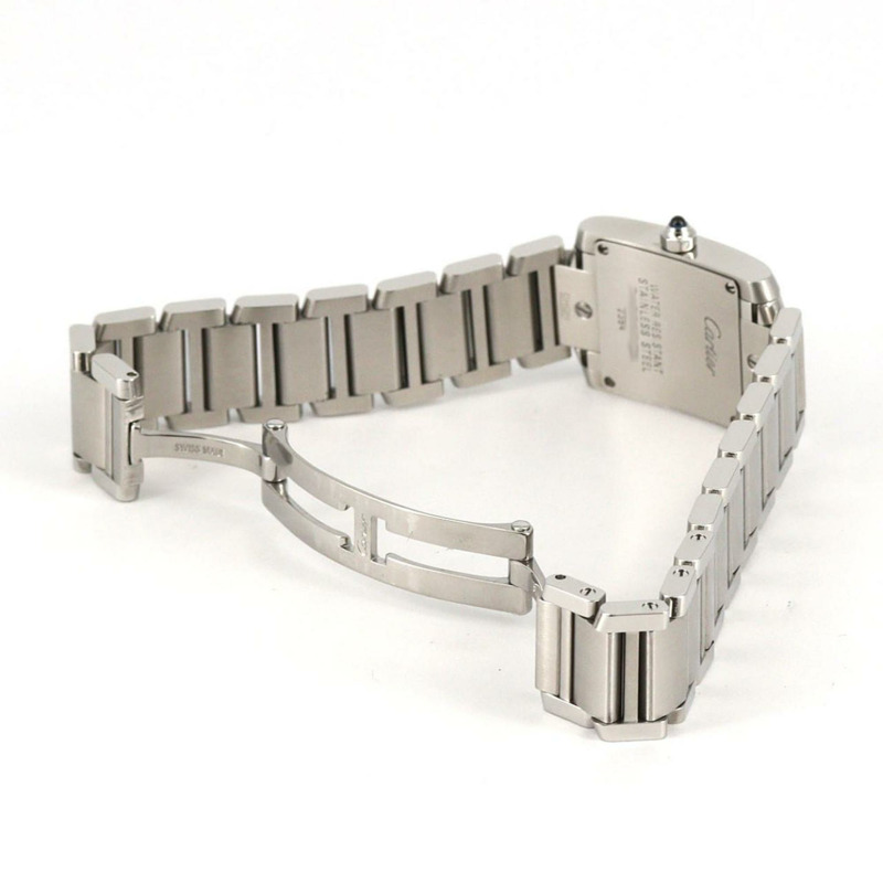 卡地亞 Tank Française SM W51008Q3 不鏽鋼石英錶-6