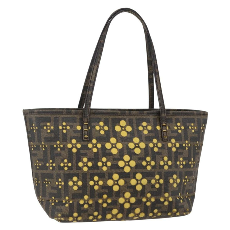 【日本直送】FENDI Zucca帆布手提包 黑色棕色 正品 ep11760-0