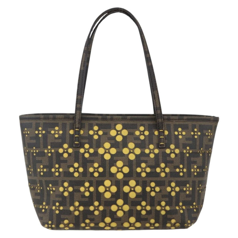 【日本直送】FENDI Zucca帆布手提包 黑色棕色 正品 ep11760-1