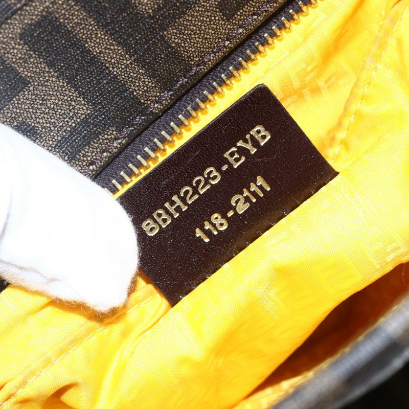 【日本直送】FENDI Zucca帆布手提包 黑色棕色 正品 ep11760-11