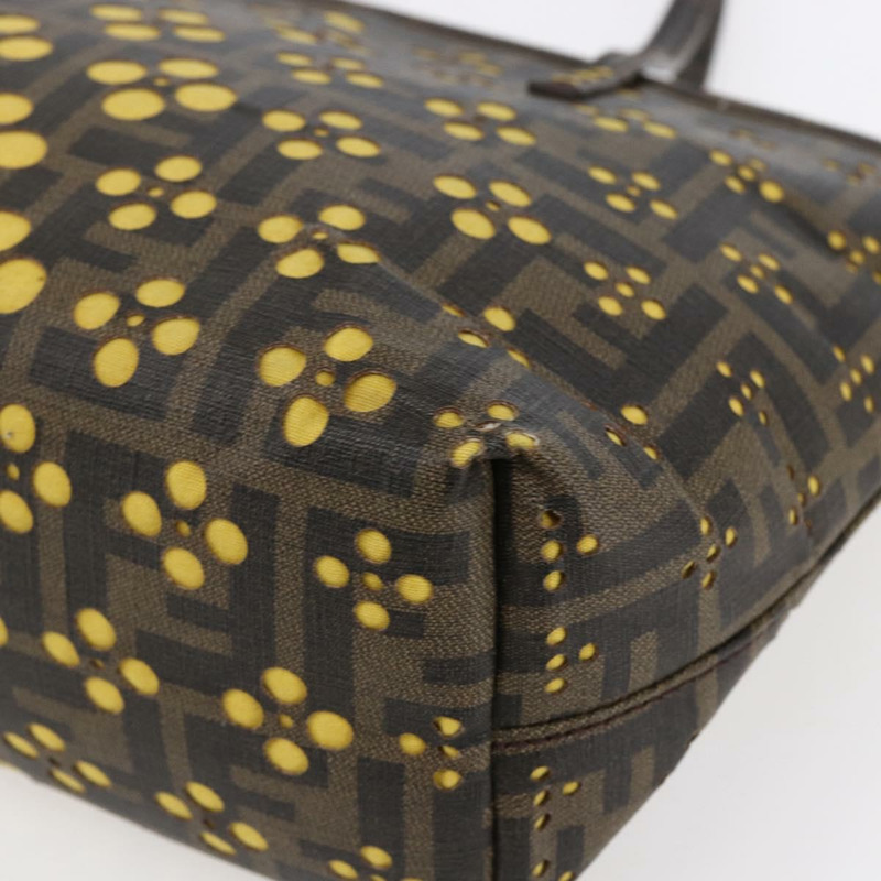 【日本直送】FENDI Zucca帆布手提包 黑色棕色 正品 ep11760-15