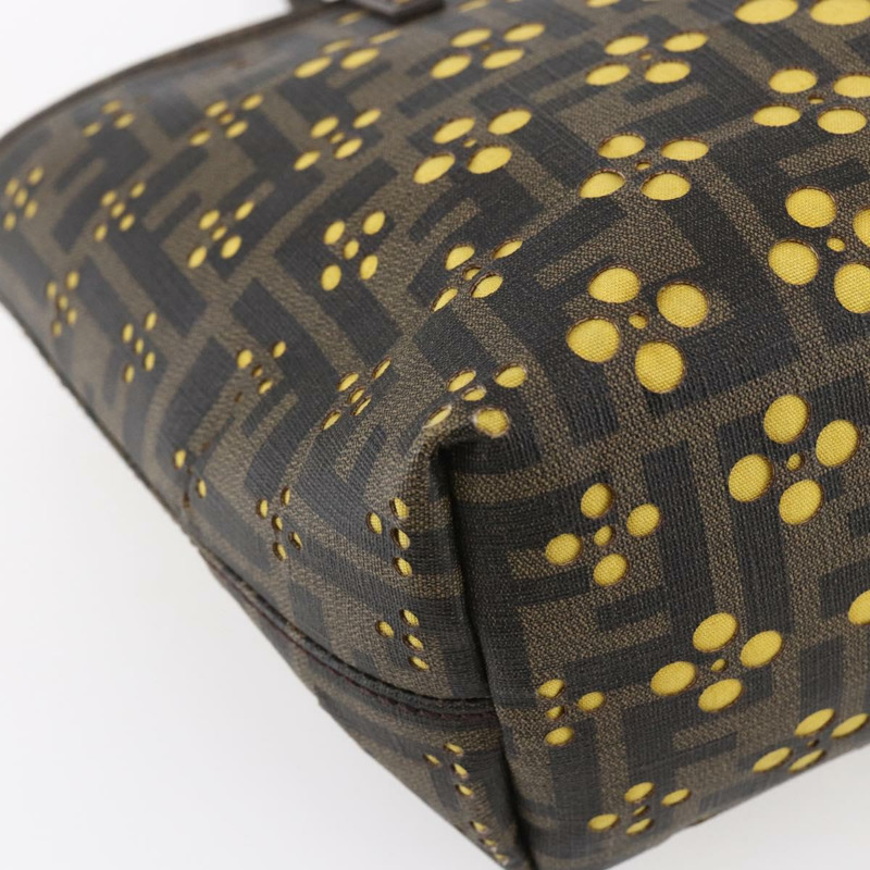 【日本直送】FENDI Zucca帆布手提包 黑色棕色 正品 ep11760-16