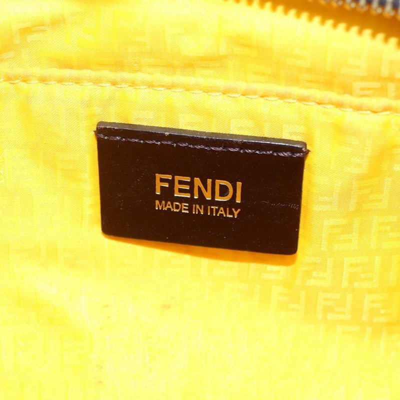【日本直送】FENDI Zucca帆布手提包 黑色棕色 正品 ep11760-17