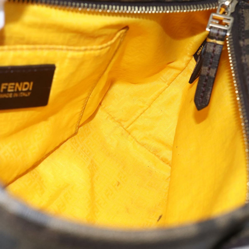 【日本直送】FENDI Zucca帆布手提包 黑色棕色 正品 ep11760-18