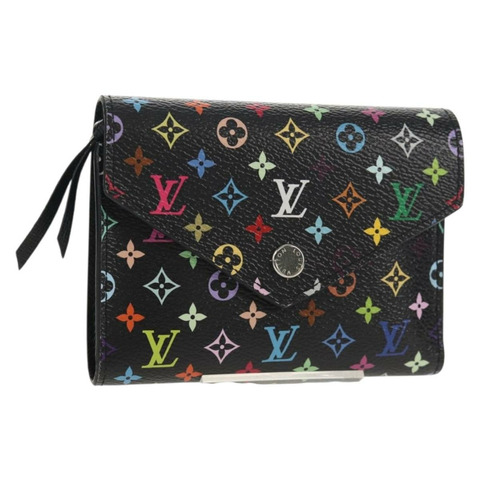 路易威登 (LOUIS VUITTON) 多色 Portefeuille Victorine 皮夾 黑色 M14163 正品 150899M