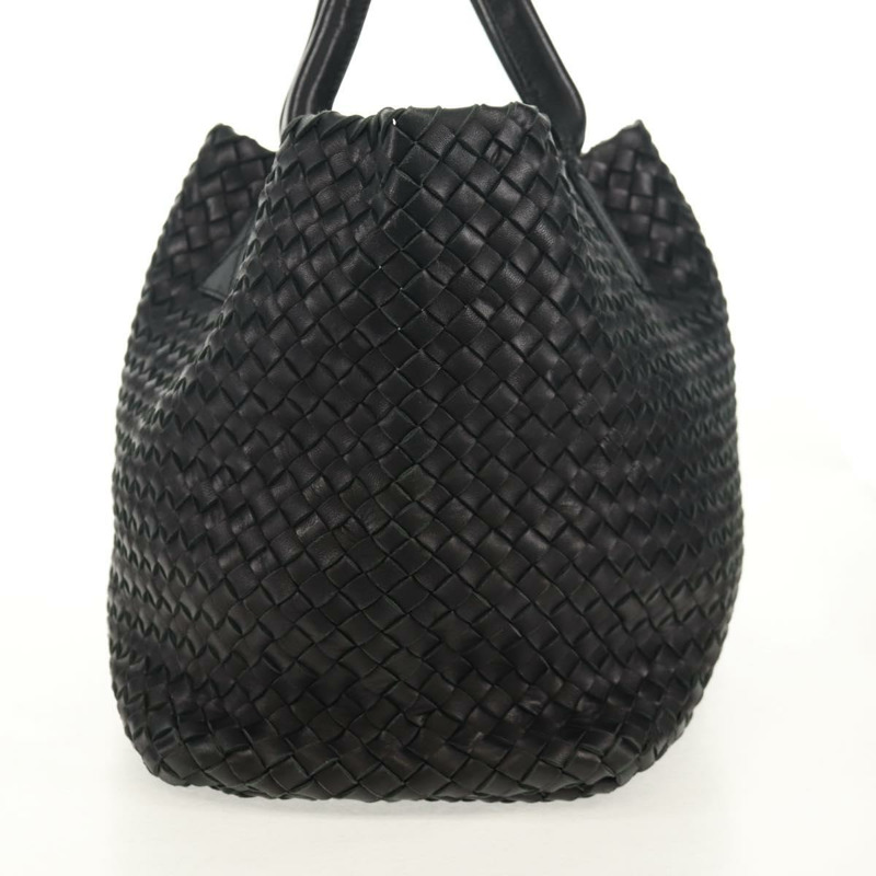 【日本直送】BOTTEGA VENETA INTRECCIATO Cabas MM 手提包，黑色皮革，貨號 115664，正品編號 149722V-2