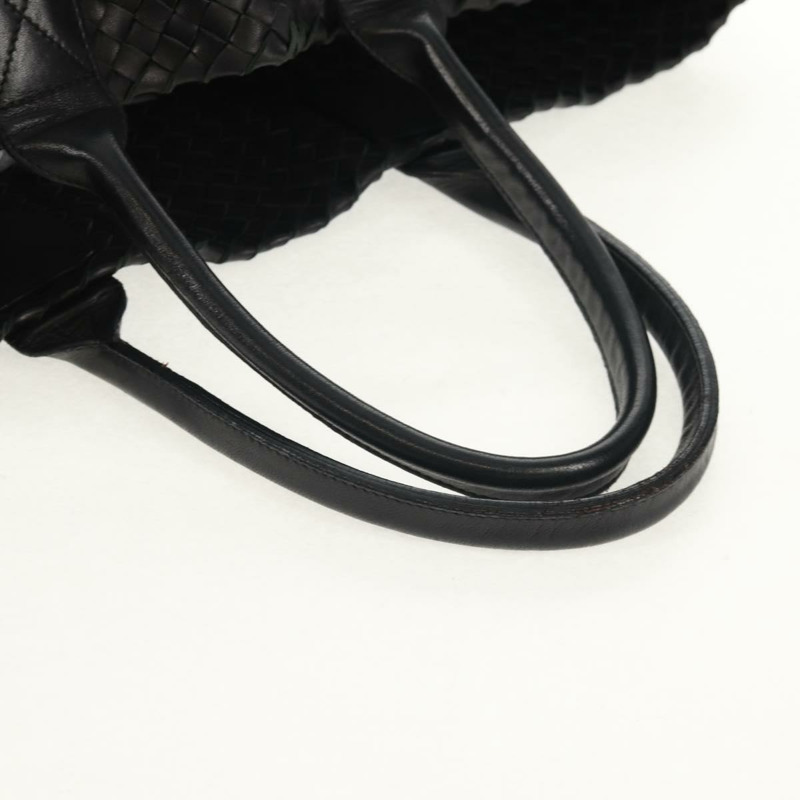 【日本直送】BOTTEGA VENETA INTRECCIATO Cabas MM 手提包，黑色皮革，貨號 115664，正品編號 149722V-6