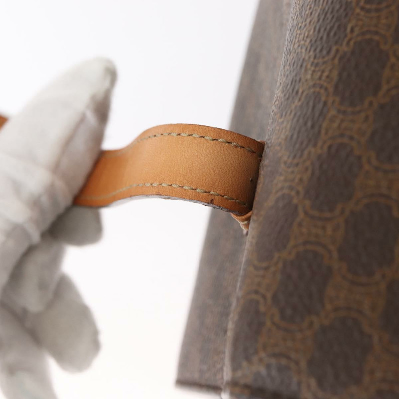 【日本直送】CELINE Macadam帆布手提包 PVC皮革 2way Brown Gold Auth 134331V-8
