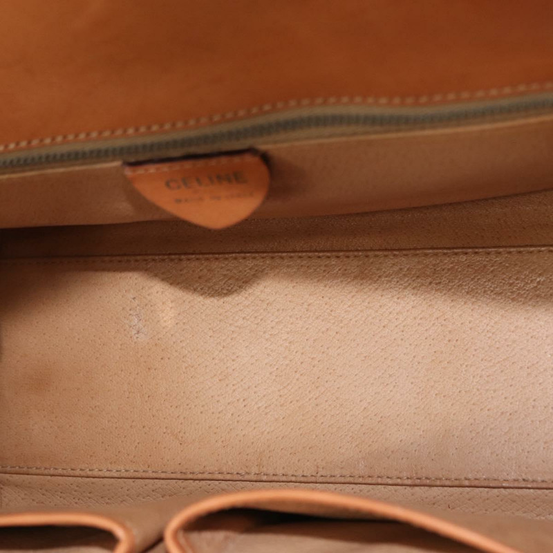 【日本直送】CELINE Macadam帆布手提包 PVC皮革 2way Brown Gold Auth 134331V-9