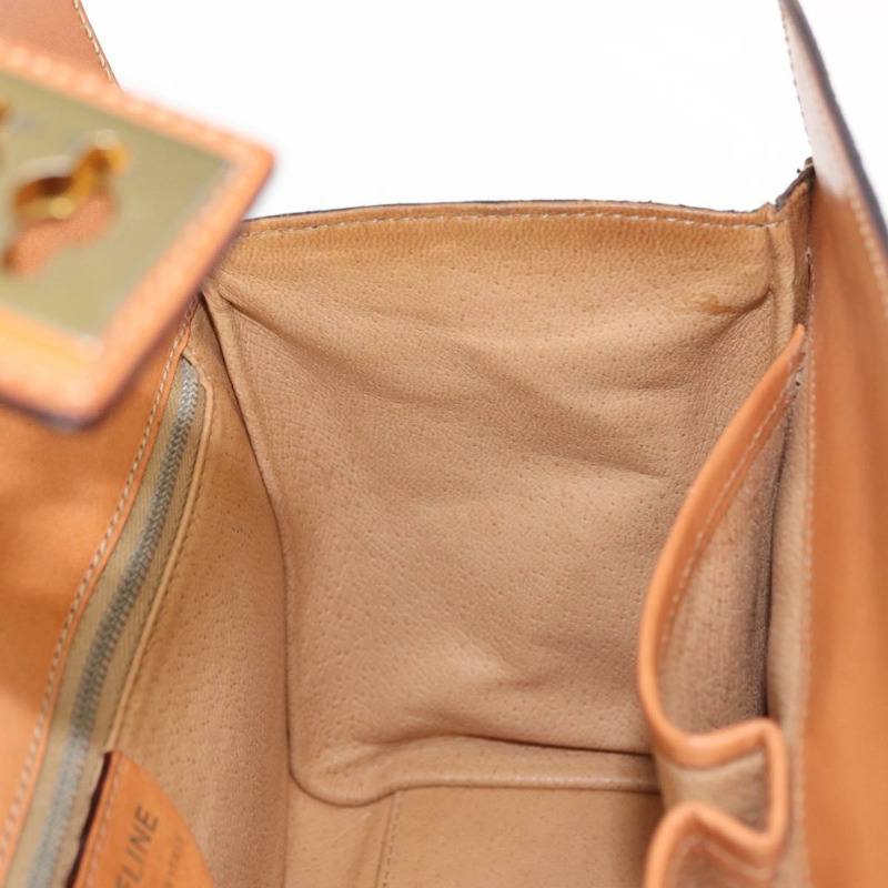 【日本直送】CELINE Macadam帆布手提包 PVC皮革 2way Brown Gold Auth 134331V-21